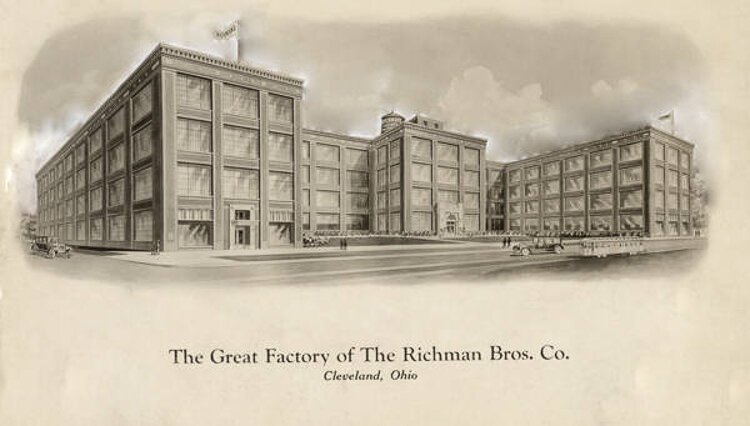 Artist's rendering of Richman Brothers factory 1923
